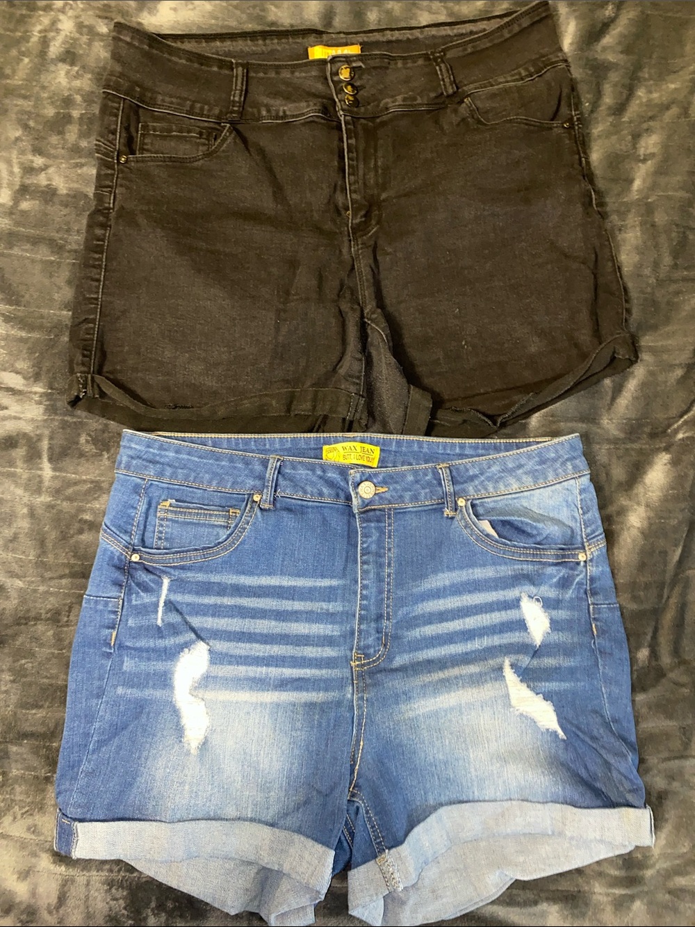 Wax Jean • Black and Blue • Denim Shorts - Set of 2 • 3XL